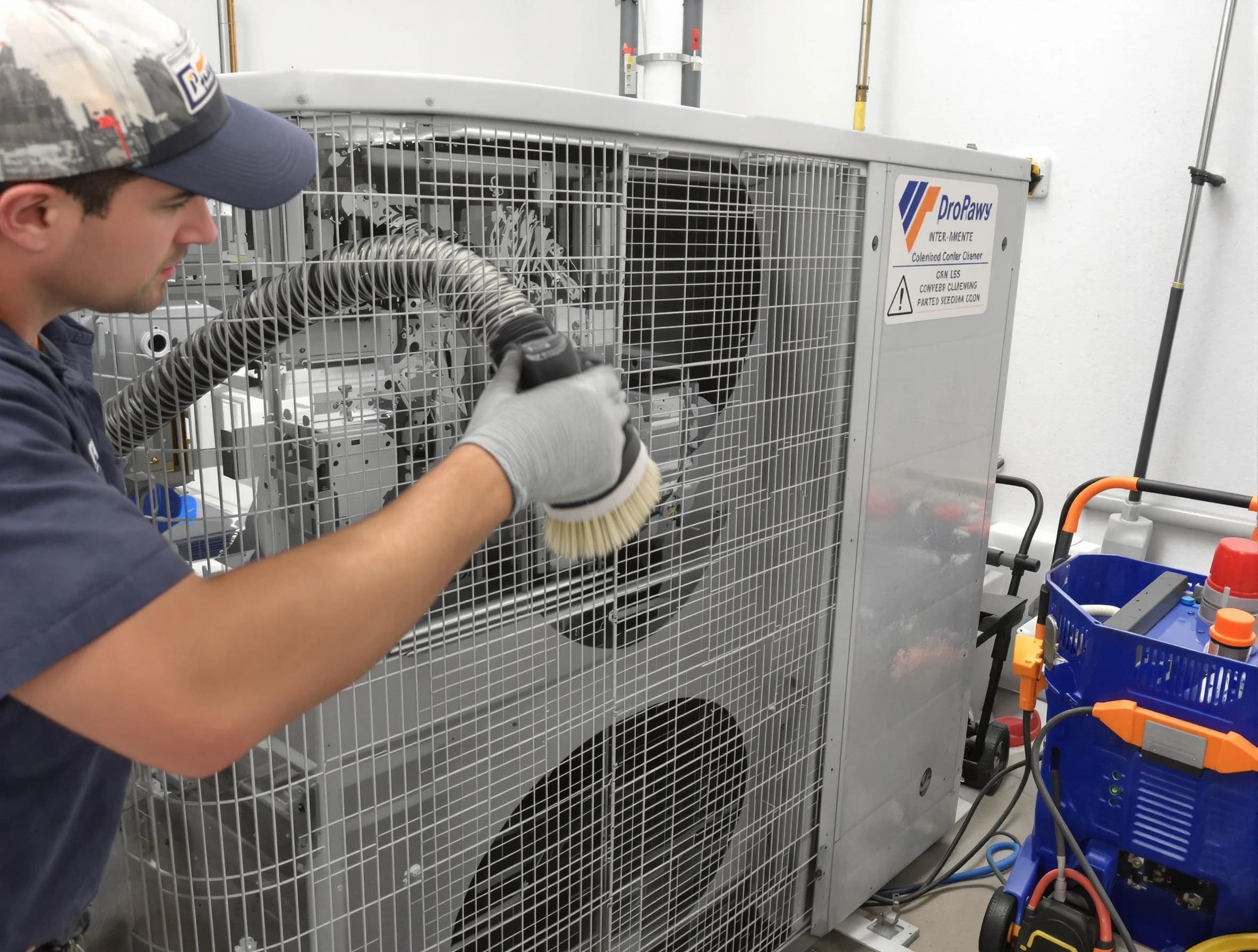 Ogden Air Duct Cleaning specialist performing precision AC coil cleaning for improved system performance in Ogden
