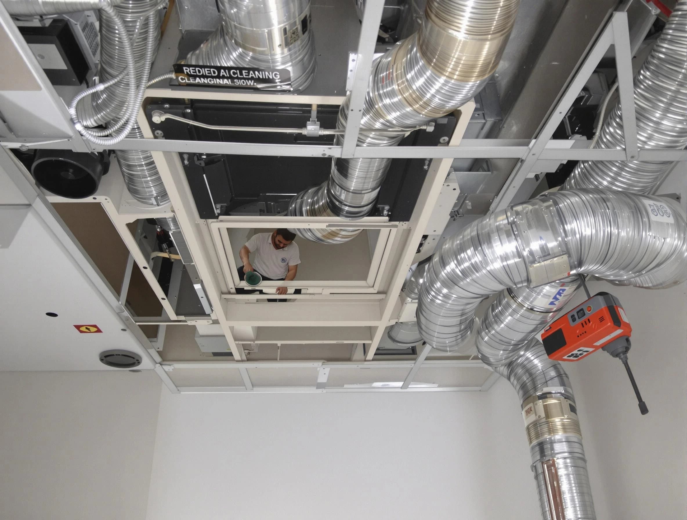 Ogden Air Duct Cleaning technician performing detailed central duct system cleaning in Ogden