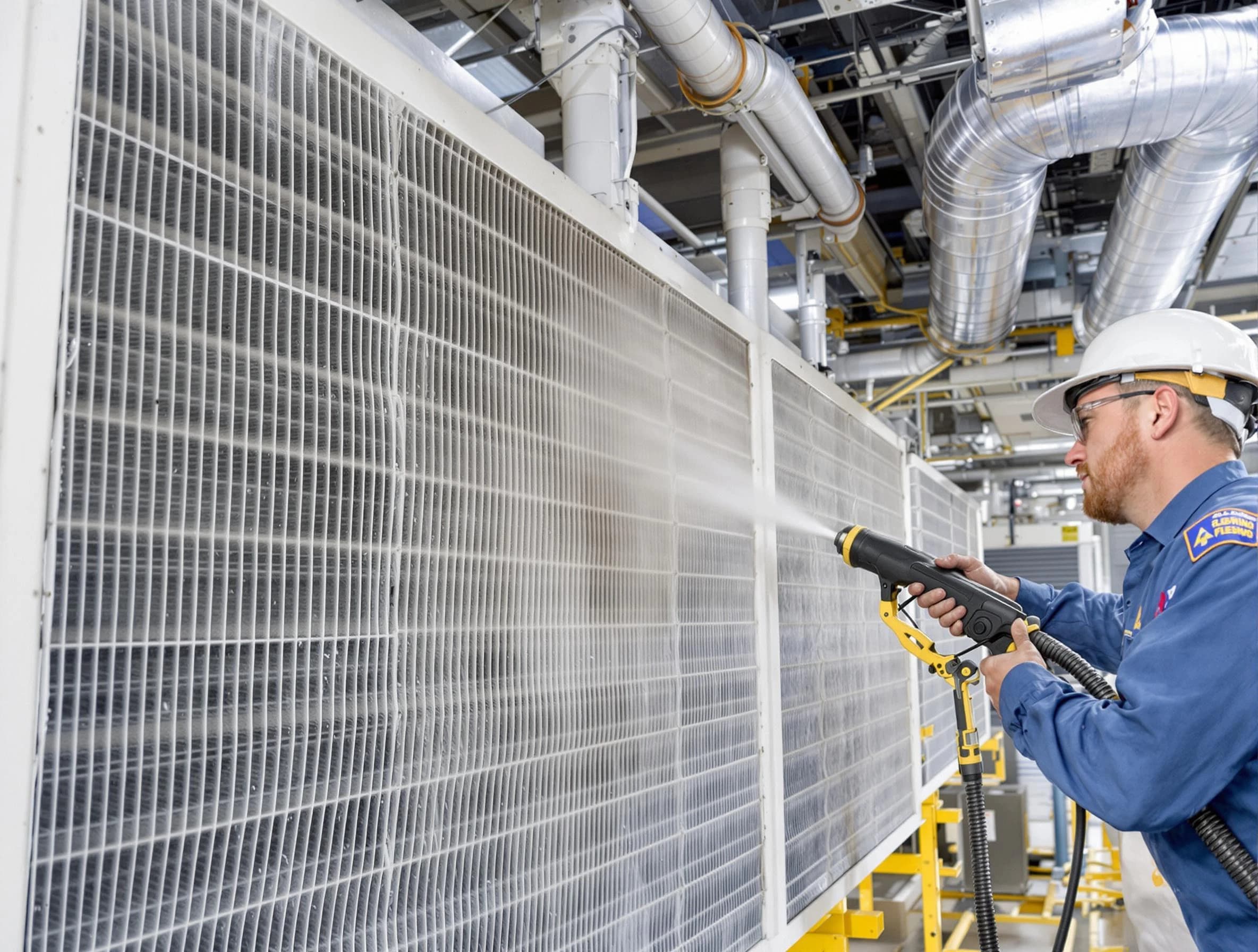 Professional commercial coil cleaning by Ogden Air Duct Cleaning in Ogden