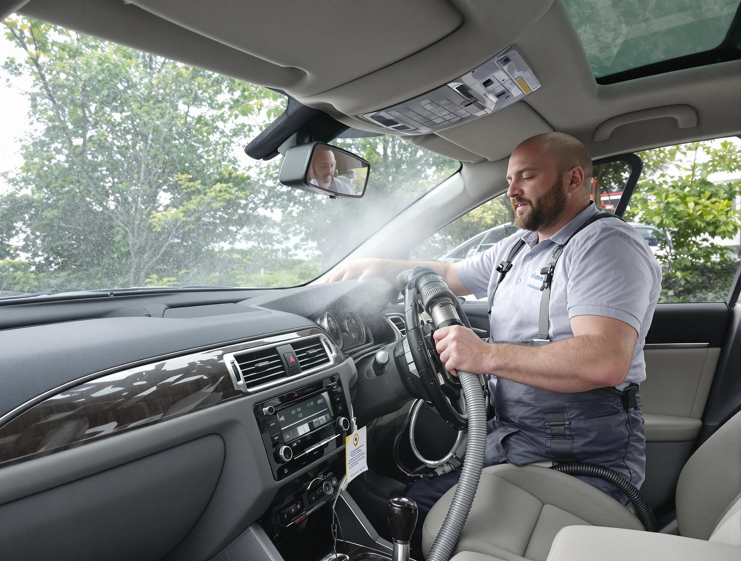 Ogden Air Duct Cleaning specialist performing professional car duct cleaning in Ogden