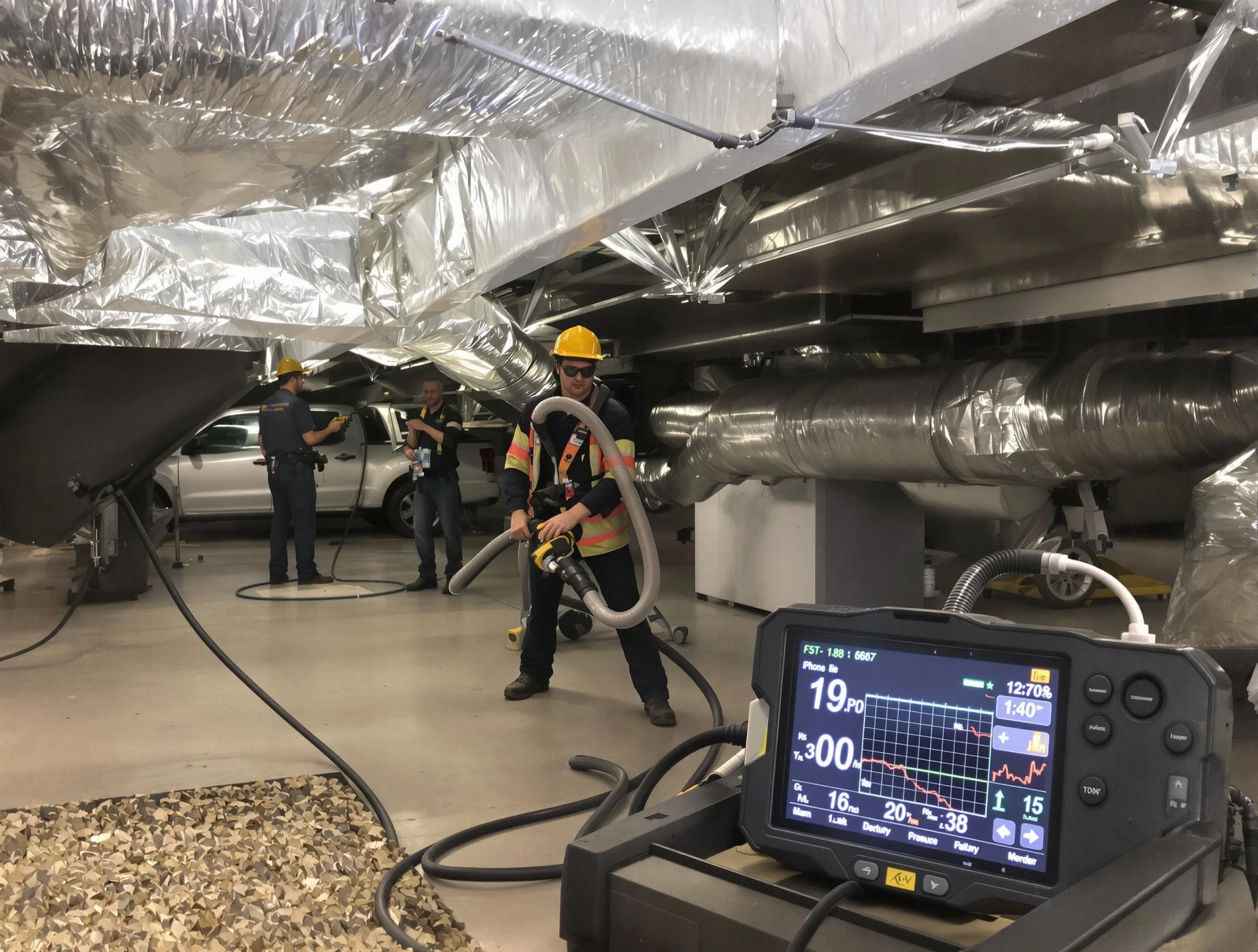 Professional negative pressure duct cleaning by Ogden Air Duct Cleaning in Ogden